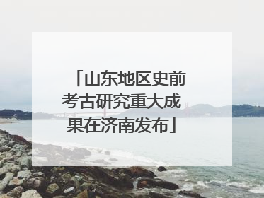 山东地区史前考古研究重大成果在济南发布