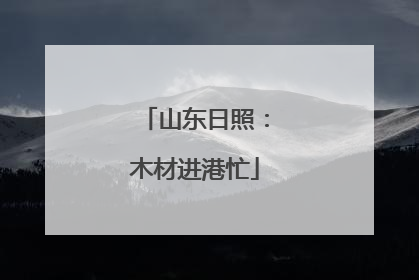 山东日照：木材进港忙