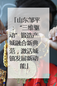山东邹平：“三维驱动”锻造产城融合新典范，激活城镇发展新动能
