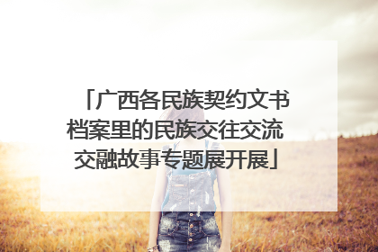 广西各民族契约文书档案里的民族交往交流交融故事专题展开展