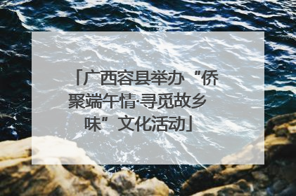 广西容县举办“侨聚端午情·寻觅故乡味”文化活动