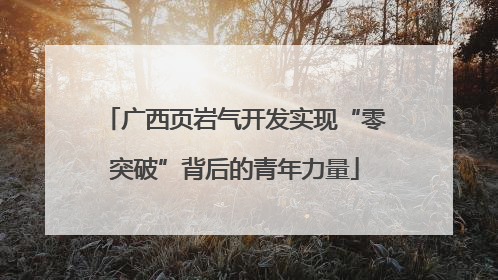 广西页岩气开发实现“零突破”背后的青年力量