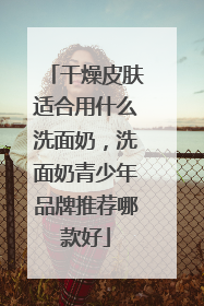 干燥皮肤适合用什么洗面奶，洗面奶青少年品牌推荐哪款好