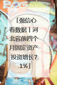 强信心 看数据丨河北省前四个月固定资产投资增长7.1%
