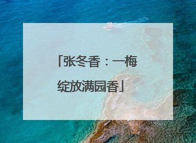 张冬香：一梅绽放满园香