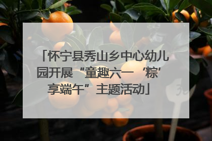 怀宁县秀山乡中心幼儿园开展“童趣六一‘粽’享端午”主题活动