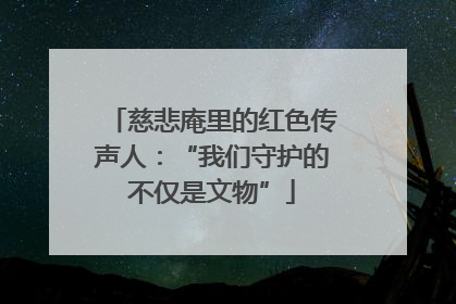 慈悲庵里的红色传声人：“我们守护的不仅是文物”