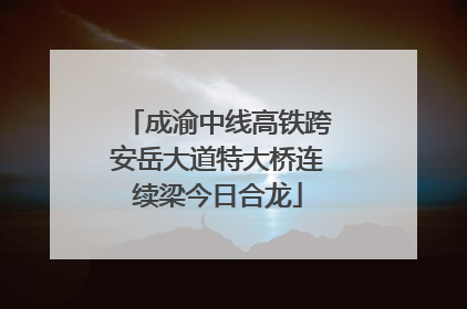 成渝中线高铁跨安岳大道特大桥连续梁今日合龙
