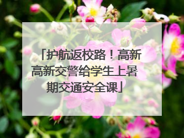 护航返校路！高新高新交警给学生上暑期交通安全课