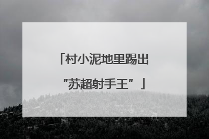 村小泥地里踢出“苏超射手王”