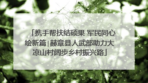 携手帮扶结硕果 军民同心绘新篇∣赫章县人武部助力大凉山村阔步乡村振兴路