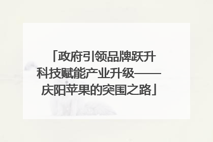 政府引领品牌跃升 科技赋能产业升级——庆阳苹果的突围之路
