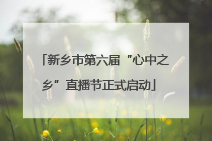 新乡市第六届“心中之乡”直播节正式启动