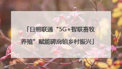 日照联通“5G+智联畜牧养殖”赋能碑廓镇乡村振兴