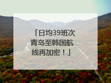 日均39班次 青岛至韩国航线再加密！