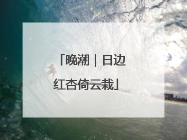 晚潮｜日边红杏倚云栽
