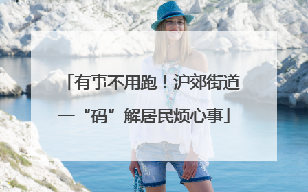 有事不用跑！沪郊街道一“码”解居民烦心事