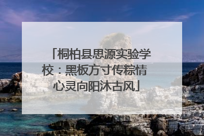 桐柏县思源实验学校：黑板方寸传粽情 心灵向阳沐古风