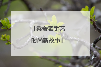 桑蚕老手艺 时尚新故事