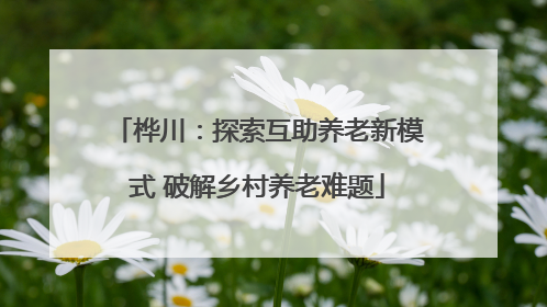桦川：探索互助养老新模式 破解乡村养老难题