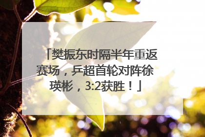 樊振东时隔半年重返赛场，乒超首轮对阵徐瑛彬，3:2获胜！