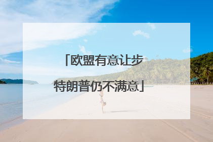 欧盟有意让步 特朗普仍不满意