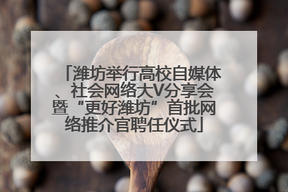 潍坊举行高校自媒体、社会网络大V分享会暨“更好潍坊”首批网络推介官聘任仪式