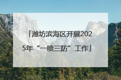 潍坊滨海区开展2025年“一喷三防”工作