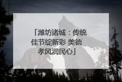 潍坊诸城：传统佳节绽新彩 美德孝风润民心