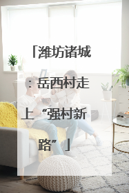 潍坊诸城：岳西村走上“强村新路”