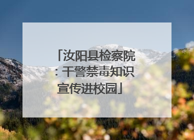 汝阳县检察院：干警禁毒知识宣传进校园
