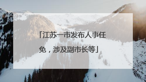江苏一市发布人事任免，涉及副市长等