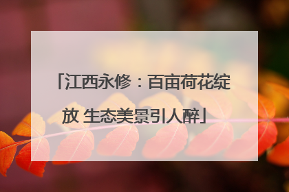 江西永修：百亩荷花绽放 生态美景引人醉