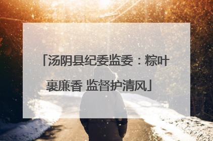 汤阴县纪委监委：粽叶裹廉香 监督护清风