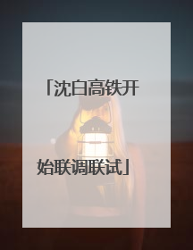 沈白高铁开始联调联试