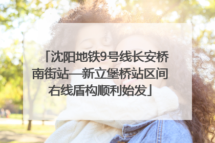 沈阳地铁9号线长安桥南街站—新立堡桥站区间右线盾构顺利始发