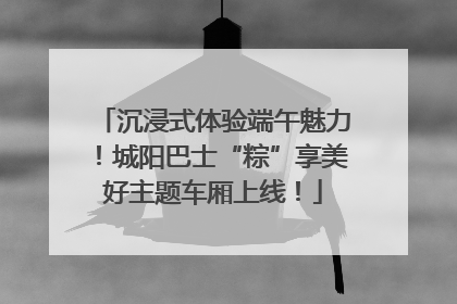 沉浸式体验端午魅力！城阳巴士“粽”享美好主题车厢上线！
