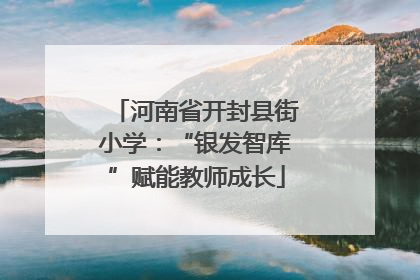 河南省开封县街小学：“银发智库”赋能教师成长