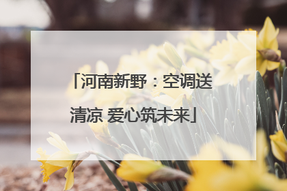 河南新野：空调送清凉 爱心筑未来