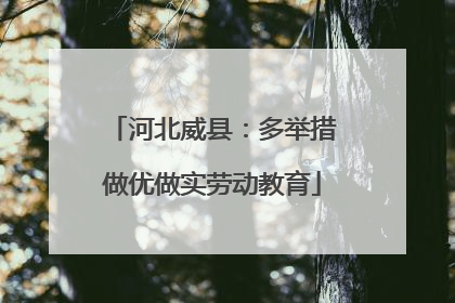 河北威县：多举措做优做实劳动教育