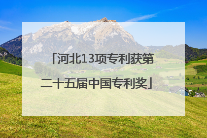 河北13项专利获第二十五届中国专利奖