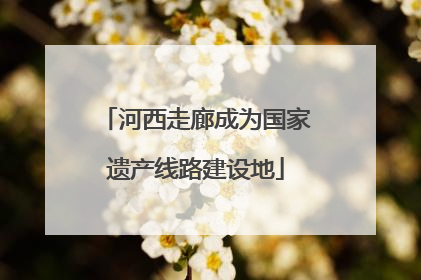 河西走廊成为国家遗产线路建设地