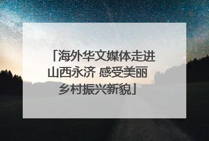 海外华文媒体走进山西永济 感受美丽乡村振兴新貌