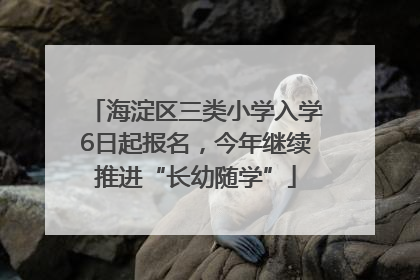 海淀区三类小学入学6日起报名，今年继续推进“长幼随学”