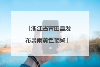 浙江省青田县发布暴雨黄色预警