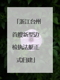 浙江台州首艘新型边检执法艇正式归建