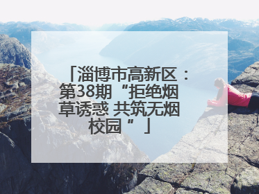 淄博市高新区：第38期“拒绝烟草诱惑 共筑无烟校园 ”