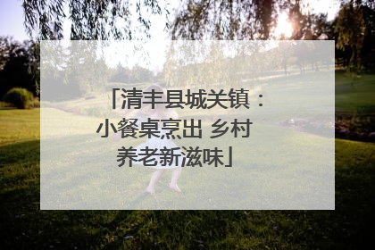 清丰县城关镇：小餐桌烹出 乡村养老新滋味