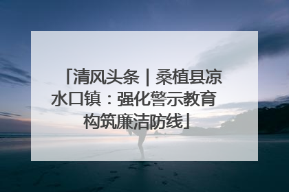 清风头条｜桑植县凉水口镇：强化警示教育 构筑廉洁防线