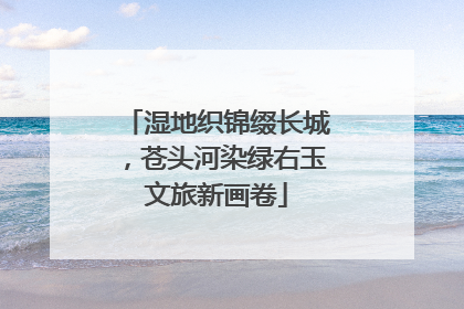 湿地织锦缀长城，苍头河染绿右玉文旅新画卷